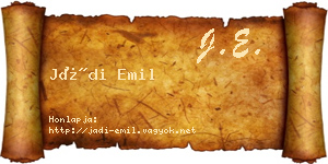 Jádi Emil névjegykártya