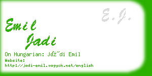 emil jadi business card